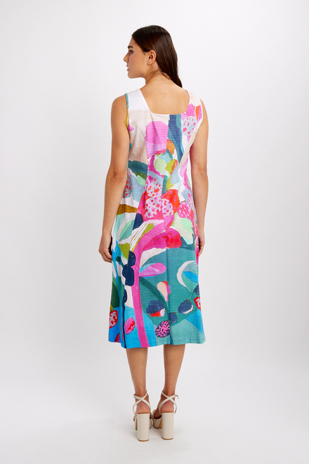 Sleeveless Brushstroke Pleated Midi-Dress Style 24675. As Sample. 2