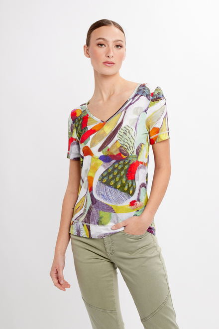 Abstract Brushstroke Summer Top Style 24691. As sample