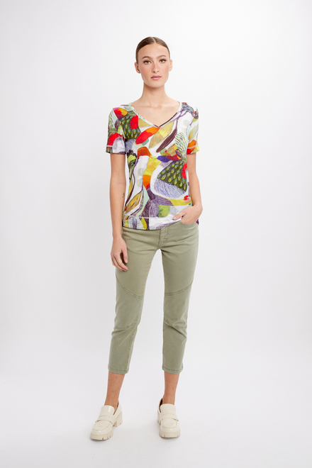 Abstract Brushstroke Summer Top Style 24691. As Sample. 4