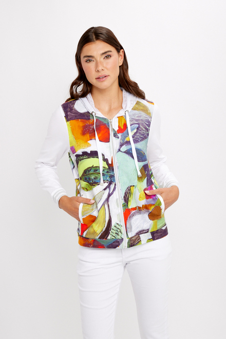 Abstract Casual Zip-Up Hoodie Style 24694. As Sample. 3