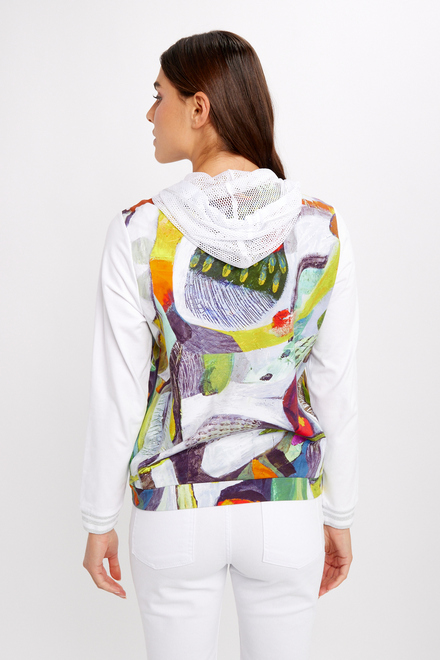 Abstract Casual Zip-Up Hoodie Style 24694. As Sample. 4