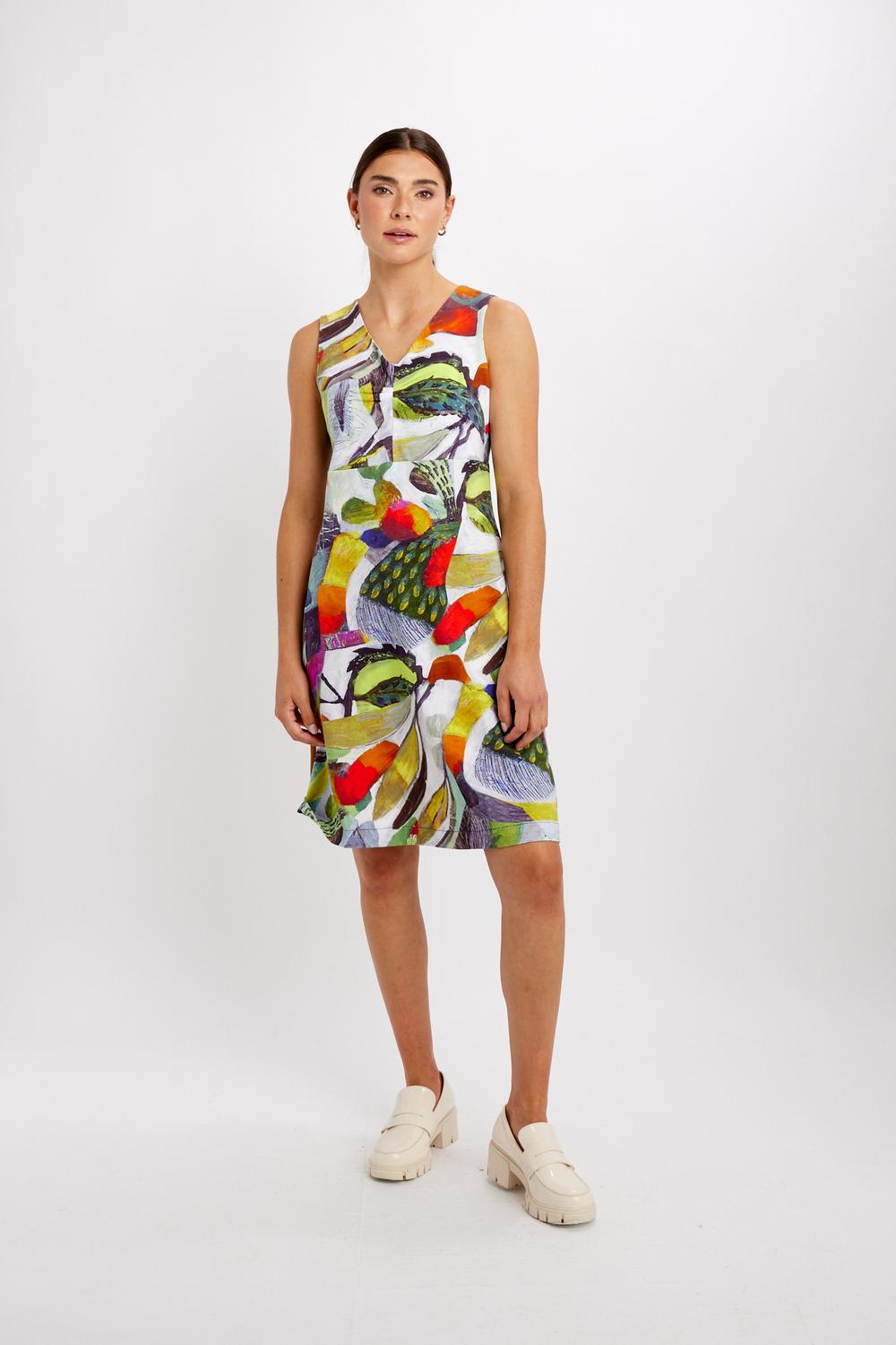 Sleeveless Abstract Mini Dress Style 24698. As Sample