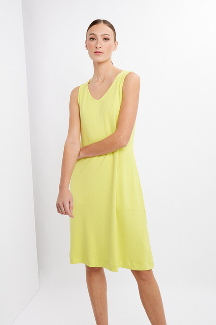 Sleeveless Pleated Mini Dress Style 24703. Citrus. 2