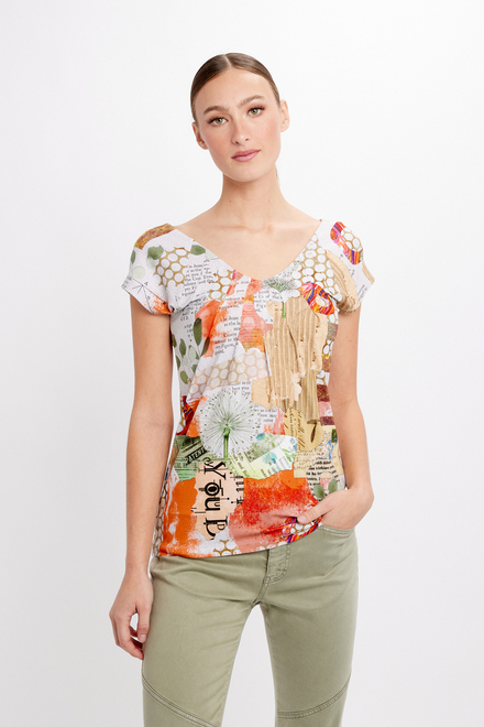 Abstract Pleated Summer Top Style 24710. As sample