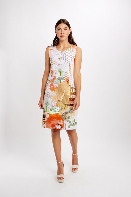 Sleeveless Abstract Mini Dress Style 24714. As sample