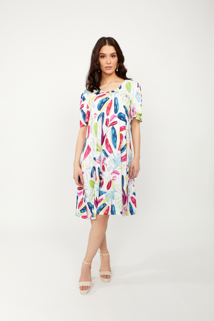 Pleated Floral Midi Dress Style 24724. As sample