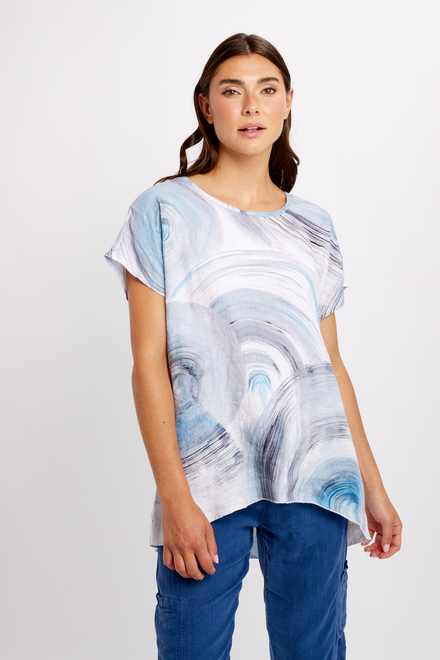 Casual Oversized Brushstroke Top Style 24751. As Sample. 2