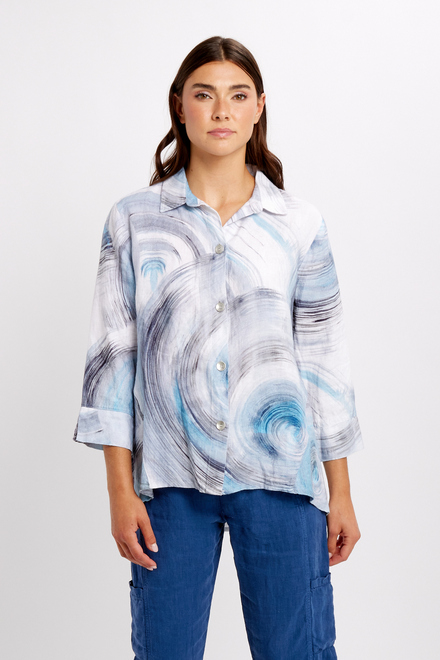 Oversized Brushstroke Dolman Shirt Style 24752. As Sample. 2