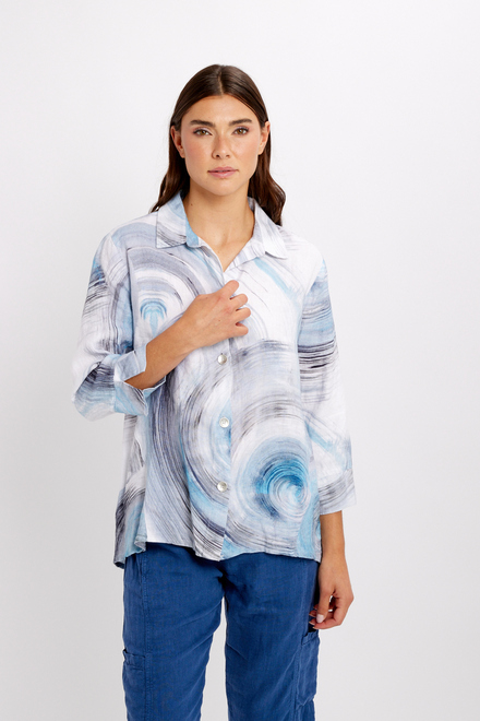Oversized Brushstroke Dolman Shirt Style 24752. As Sample. 3