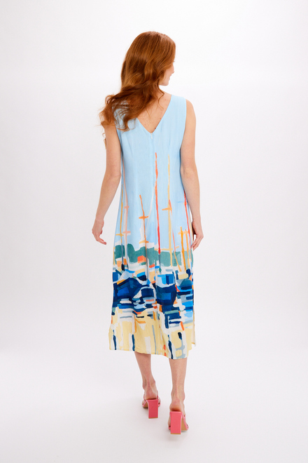 Sleeveless Abstract Midi Dress Style 24796-6609. As Sample. 2