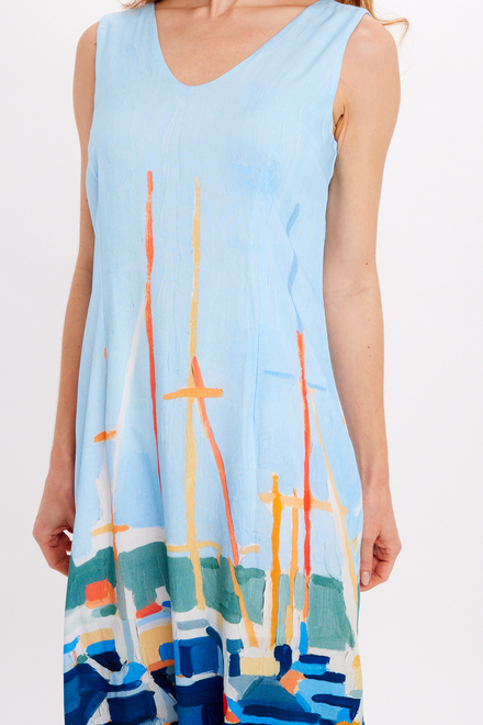 Sleeveless Abstract Midi Dress Style 24796-6609. As Sample. 3