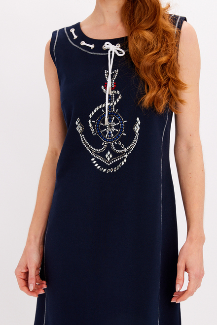 Jeweled Drawstring Mini Dress Style 24105-6609. As Sample. 3