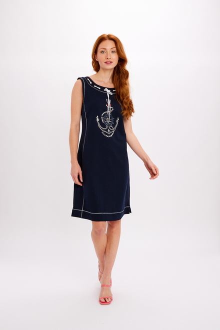 Mini robe à cordon de serrage ornée de bijoux modèle 24105-66. As sample