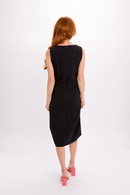 Midi Minimalist Sleeveless Dress Style 24220-6609. Black. 2