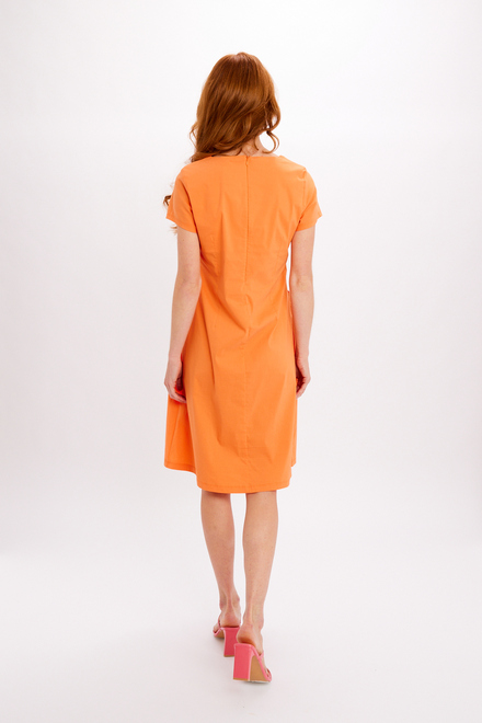 Minimalist Midi Summer Dress Style 24221. Orange. 2