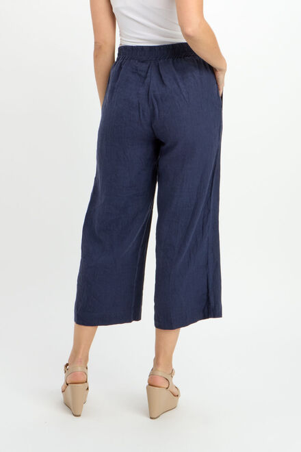 Embroidered Animal High-Rise Trousers Style 24266-6609. Dark Navy. 3