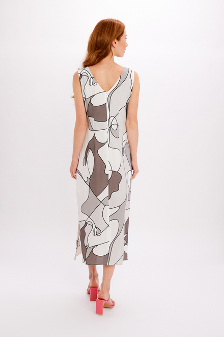 Abstract Sleeveless Midi Dress Style 24661-6609. As Sample. 2