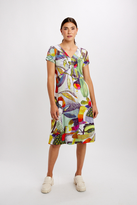 Abstract Summer Midi Dress Style 24696. As Sample. 4