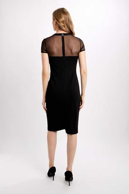 Bow Detail Mesh Dress Style 234715. Black. 3