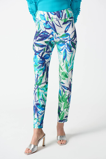 Pantalon ajust&eacute;, texture multicolore mod&egrave;le 242000. Vanille/multi. 4
