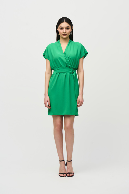 Wrap Front Belted Dress Style 242013. Island Green. 3