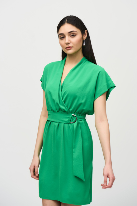 Wrap Front Belted Dress Style 242013
