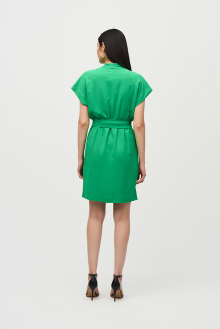 Wrap Front Belted Dress Style 242013. Island Green. 2