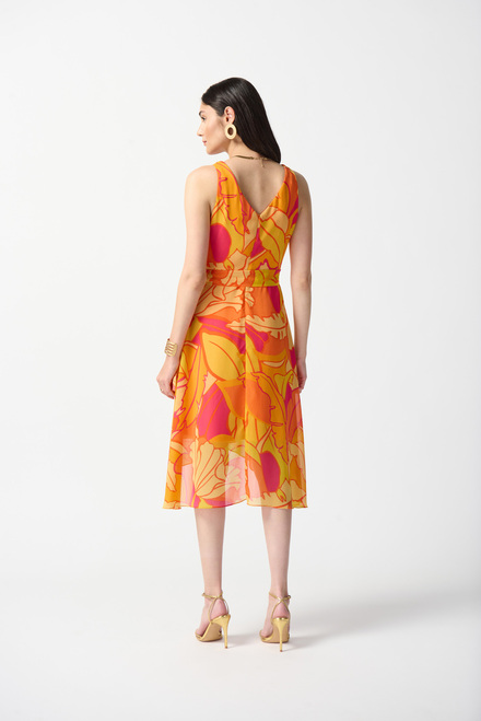 Tropical Print Wrap Dress Style 242015. Pink/multi. 2