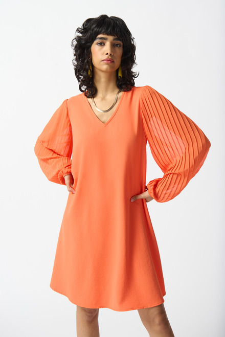 Pleated Sleeve Dress Style 242022. Mandarin. 6