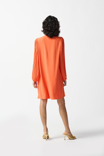 Pleated Sleeve Dress Style 242022. Mandarin. 3