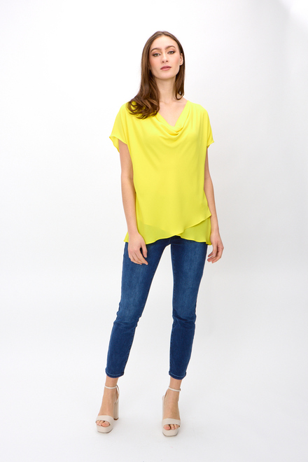 Cowl Neck Top Style 242027. Sunlight. 4