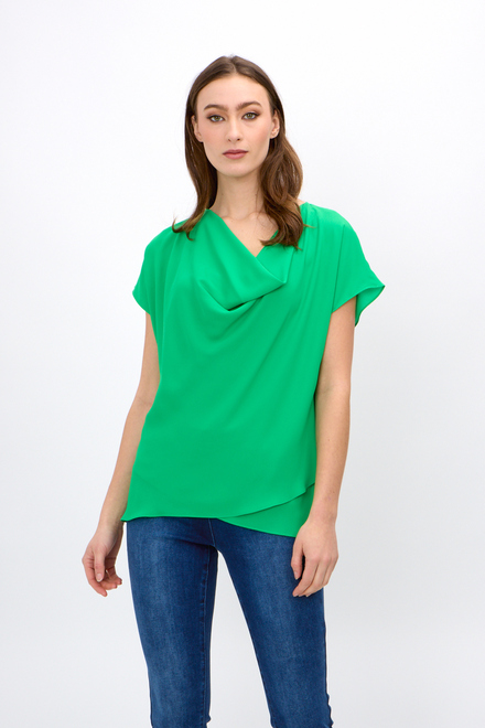 Cowl Neck Top Style 242027. Island Green. 3