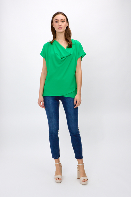 Cowl Neck Top Style 242027. Island Green. 4