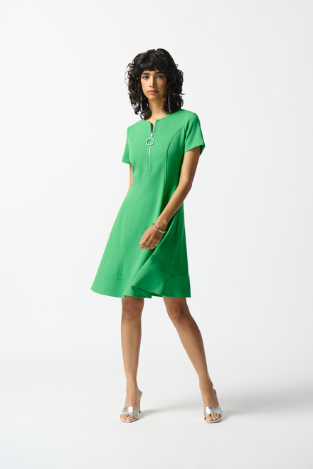 Short Sleeve Fit &amp; Flare Dress Style 242031 . Island Green. 6