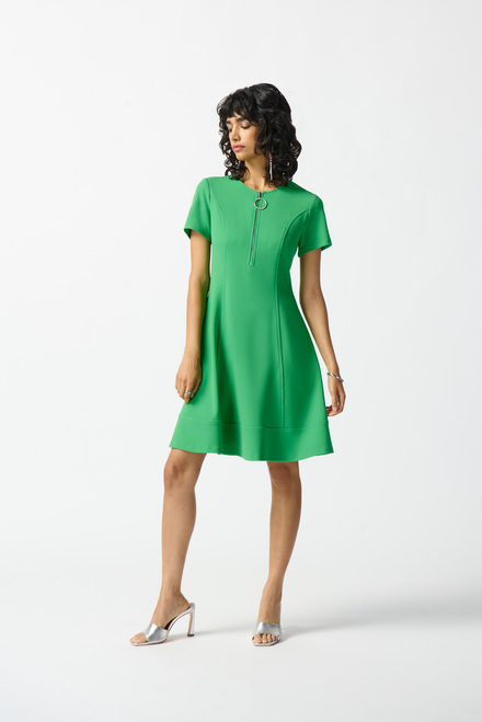 Short Sleeve Fit &amp; Flare Dress Style 242031 . Island Green. 7