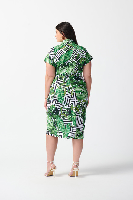 Palm Print Shirt Dress Style 242033. Vanilla/multi. 7