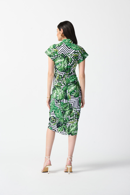 Palm Print Shirt Dress Style 242033. Vanilla/multi. 2