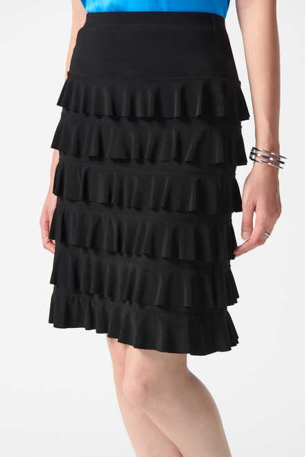 Tiered Ruffle Skirt Style 242044. Black. 4