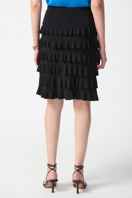 Tiered Ruffle Skirt Style 242044. Black. 3