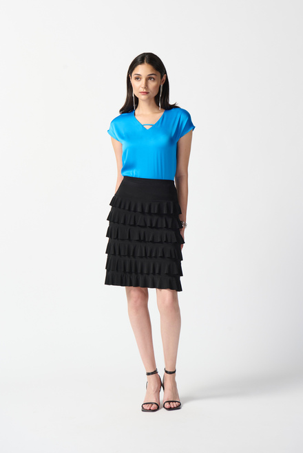 Tiered Ruffle Skirt Style 242044. Black. 5