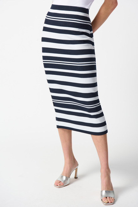 Striped skirt Style 242050. Midnight Blue/off White. 2