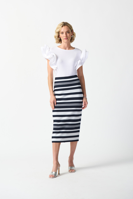Striped skirt Style 242050. Midnight Blue/off White. 6