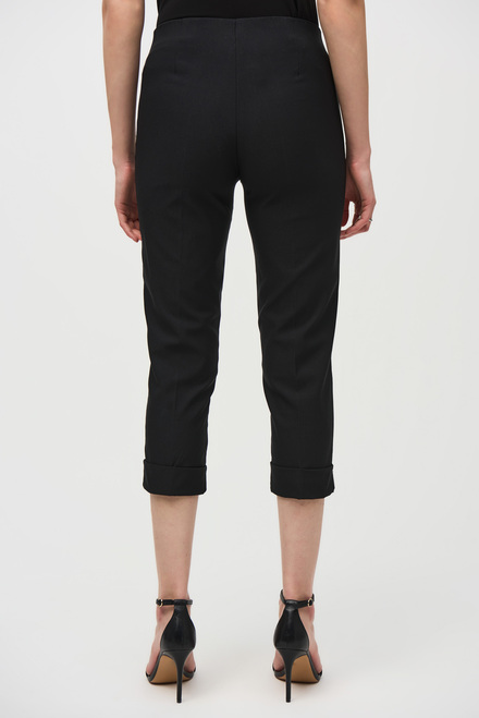 Tapered Leg Crepe Pants Style 242054. Black. 3