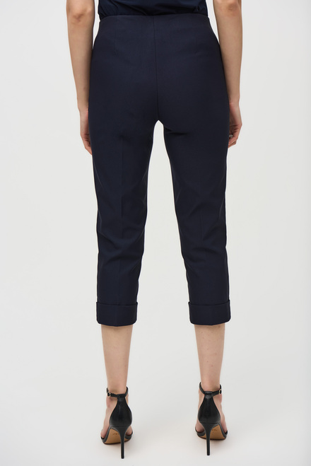 Tapered Leg Crepe Pants Style 242054. Midnight Blue. 3