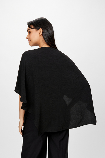 Gathered Front Cape Style 242056. Black. 2