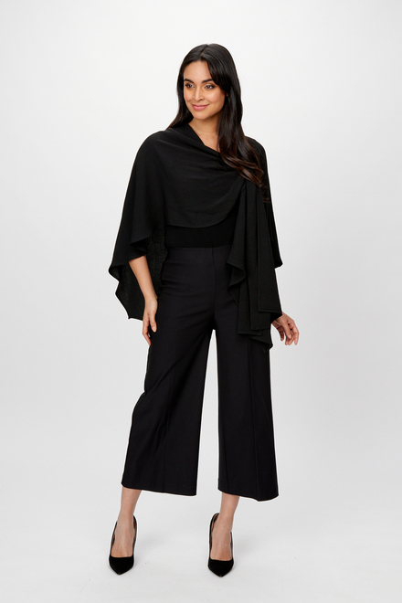 Gathered Front Cape Style 242056. Black. 4