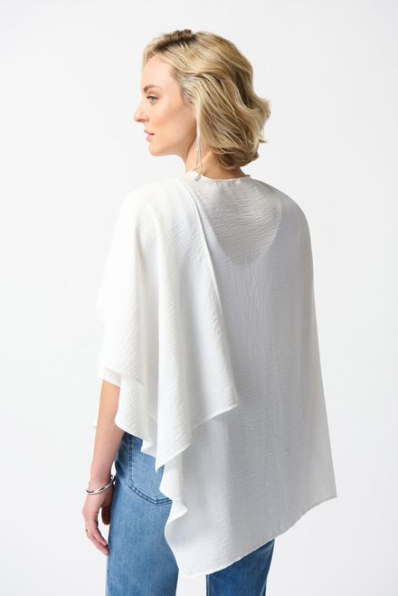 Gathered Front Cape Style 242056. White. 2