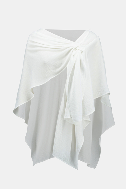 Gathered Front Cape Style 242056. White. 5