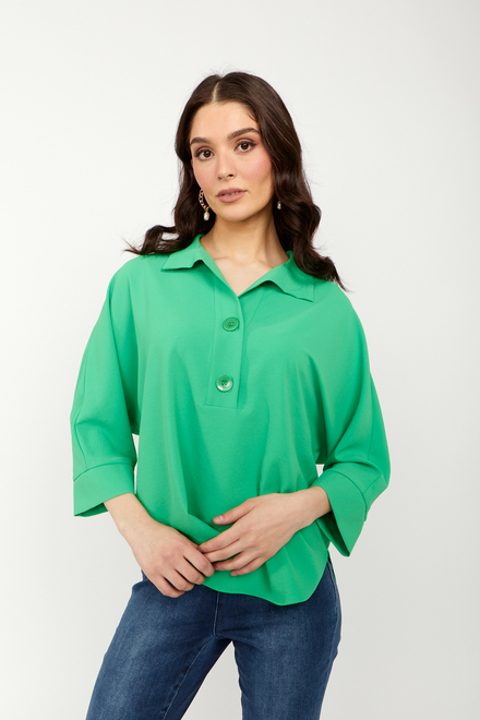Oversized Henley Top Style 242057