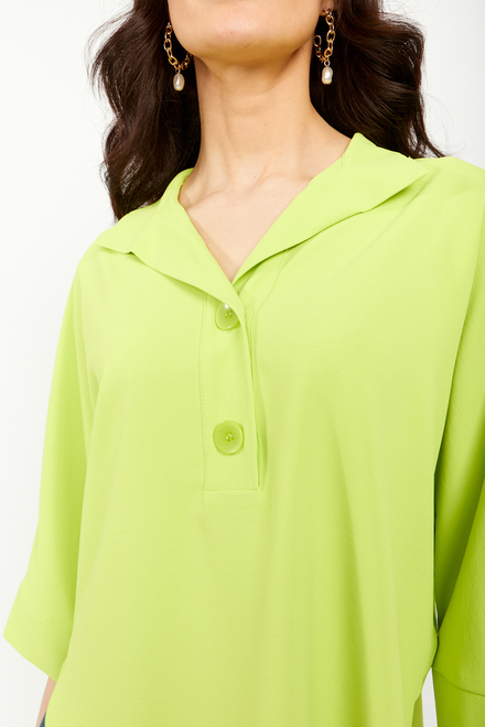 Oversized Henley Top Style 242057. Key Lime. 3